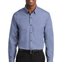 Red House Mens Nailhead Wrinkle Resistant Long Sleeve Button Down Shirt w/ Pocket - Navy Blue - Closeout