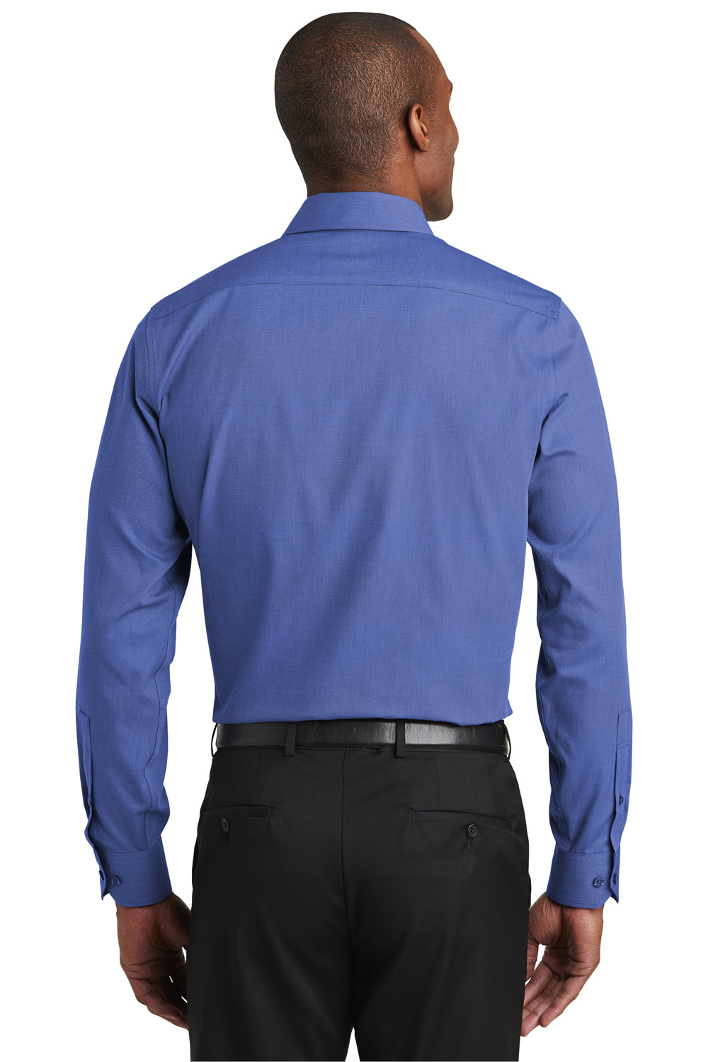 Red House RH390 Mens Nailhead Wrinkle Resistant Long Sleeve Button Down Shirt Mediterranean Blue Back