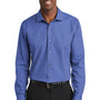 Red House Mens Nailhead Wrinkle Resistant Long Sleeve Button Down Shirt - Mediterranean Blue - Closeout