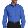 Red House Mens Wrinkle Resistant Long Sleeve Button Down Shirt w/ Pocket - Medium Blue - Closeout