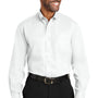 Red House Mens Wrinkle Resistant Long Sleeve Button Down Shirt w/ Pocket - White - Closeout