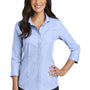 Red House Womens Nailhead Wrinkle Resistant 3/4 Sleeve Button Down Shirt - Blue Pearl - Closeout