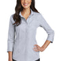 Red House Womens Nailhead Wrinkle Resistant 3/4 Sleeve Button Down Shirt - Ice Grey - Closeout