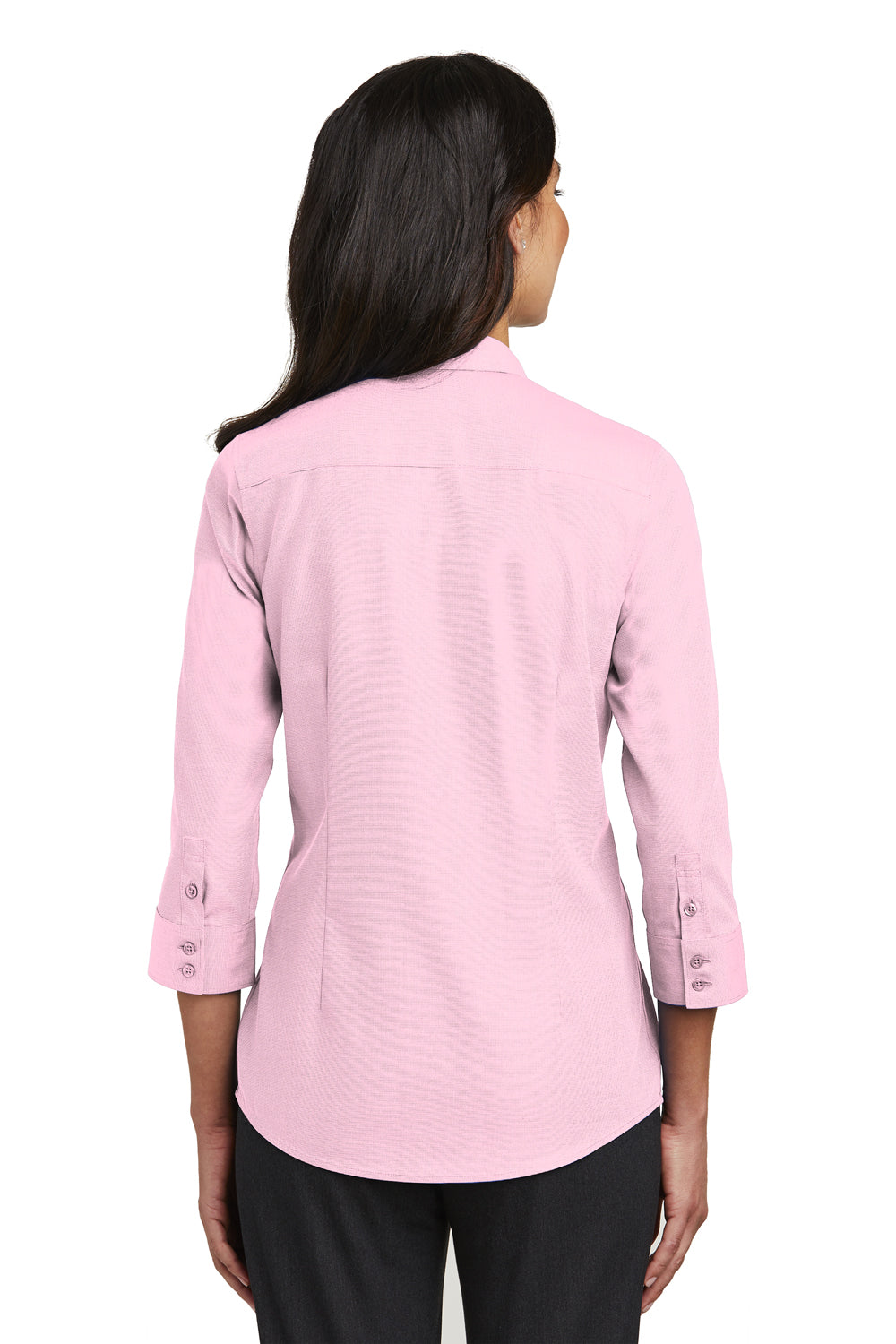 Red House RH690 Womens Nailhead Wrinkle Resistant 3/4 Sleeve Button Down Shirt Pink Back