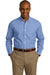 Red House RH70 Mens Wrinkle Resistant Long Sleeve Button Down Shirt w/ Pocket Blue Front
