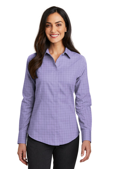 Red House RH71 Womens Wrinkle Resistant Long Sleeve Button Down Shirt Thistle Purple Front