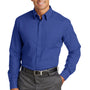 Red House Mens Wrinkle Resistant Long Sleeve Button Down Shirt w/ Pocket - Royal Blue - Closeout