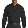 Red House Mens Wrinkle Resistant Long Sleeve Button Down Shirt w/ Pocket - Black - Closeout