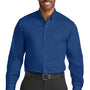 Red House Mens Wrinkle Resistant Long Sleeve Button Down Shirt w/ Pocket - Blue Horizon - Closeout