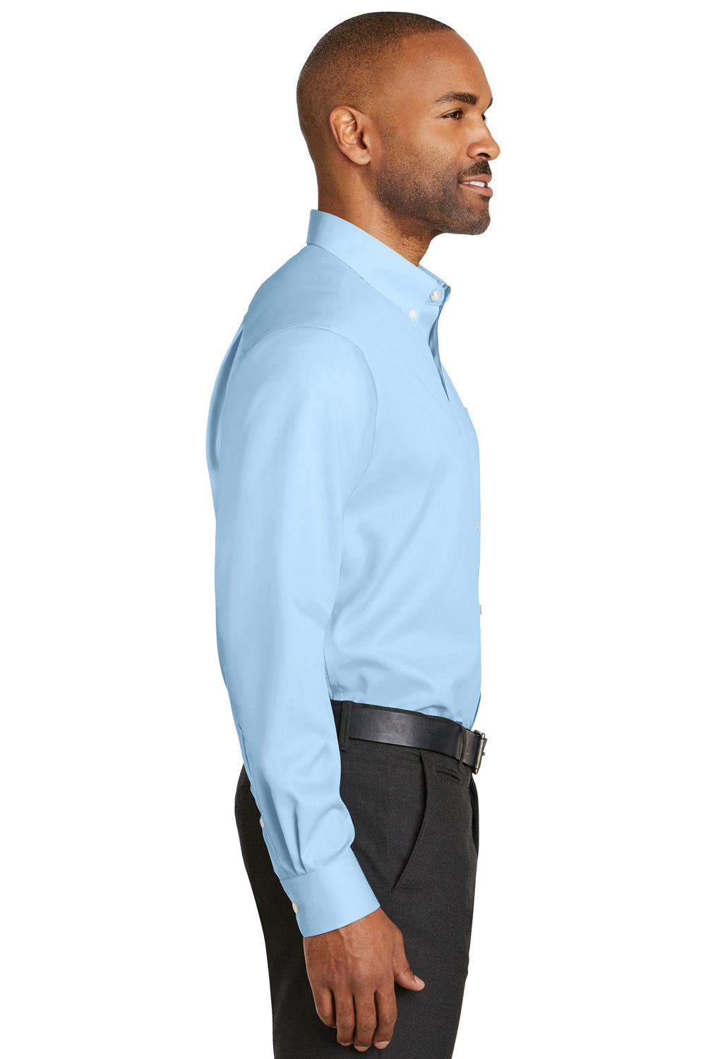 Red House RH78 Mens Wrinkle Resistant Long Sleeve Button Down Shirt w/ Pocket Heritage Blue Side