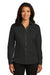 Red House RH79 Womens Wrinkle Resistant Long Sleeve Button Down Shirt Black Front