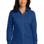 Red House Womens Wrinkle Resistant Long Sleeve Button Down Shirt - Blue Horizon - Closeout