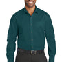 Red House Mens Wrinkle Resistant Long Sleeve Button Down Shirt w/ Pocket - Bluegrass Green - Closeout