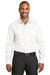 Red House RH80 Mens Wrinkle Resistant Long Sleeve Button Down Shirt w/ Pocket White Front