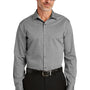 Red House Mens Wrinkle Resistant Long Sleeve Button Down Shirt - Dark Grey - Closeout