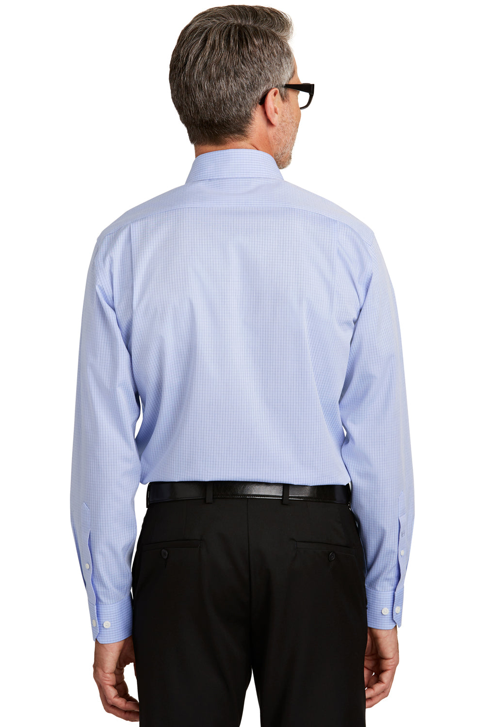 Red House RH81 Mens Wrinkle Resistant Long Sleeve Button Down Shirt Light Blue Back