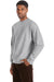 Hanes RS160 Mens Perfect Sweats Crewneck Sweatshirt Light Steel Grey 3Q