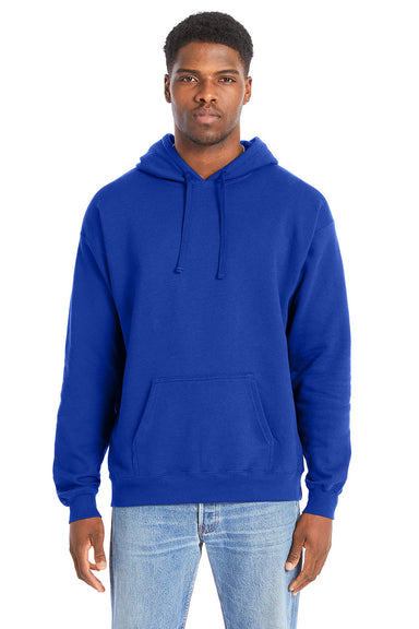 Hanes RS170 Mens Perfect Sweats Hooded Sweatshirt Hoodie Deep Royal Blue Front