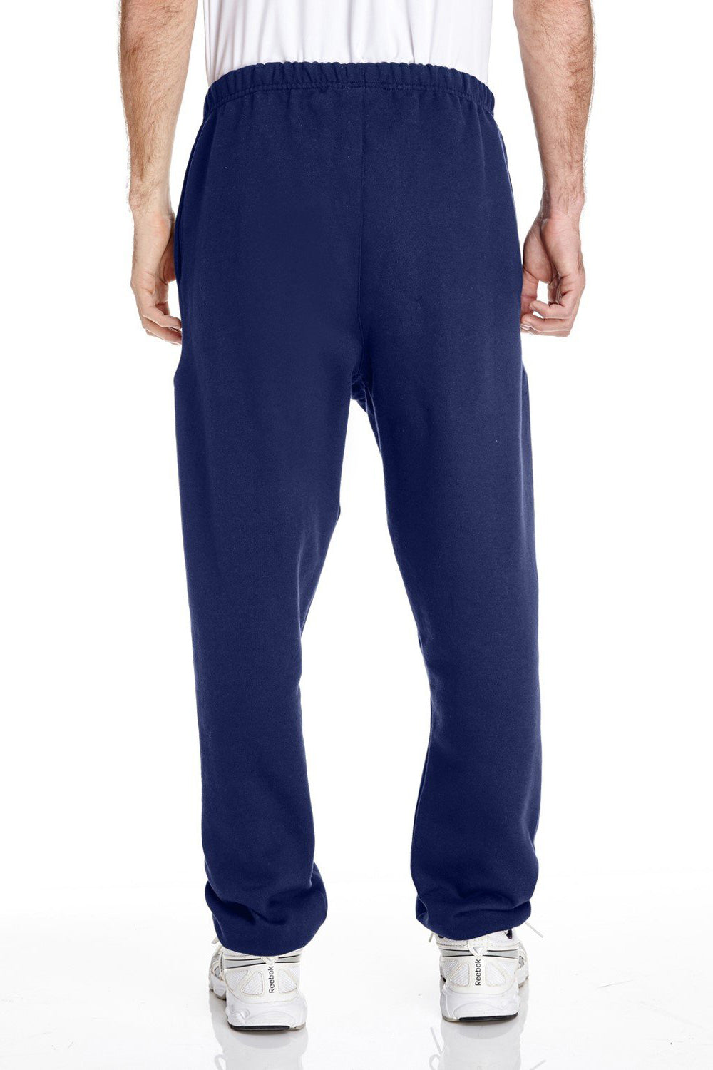 Champion RW10 Mens Reverse Weave Fleece Sweatpants w/ Pockets Navy Blue Back