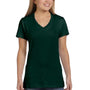 Hanes Womens Nano-T Short Sleeve V-Neck T-Shirt - Deep Forest Green