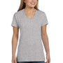 Hanes Womens Nano-T Short Sleeve V-Neck T-Shirt - Light Steel Grey