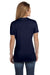 Hanes S04V Womens Nano-T Short Sleeve V-Neck T-Shirt Navy Blue Back