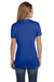 Hanes S04V Womens Nano-T Short Sleeve V-Neck T-Shirt Royal Blue Back