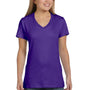 Hanes Womens Nano-T Short Sleeve V-Neck T-Shirt - Purple