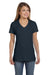 Hanes S04V Womens Nano-T Short Sleeve V-Neck T-Shirt Vintage Black Front