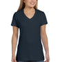 Hanes Womens Nano-T Short Sleeve V-Neck T-Shirt - Vintage Black - Closeout