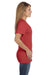 Hanes S04V Womens Nano-T Short Sleeve V-Neck T-Shirt Vintage Red Side