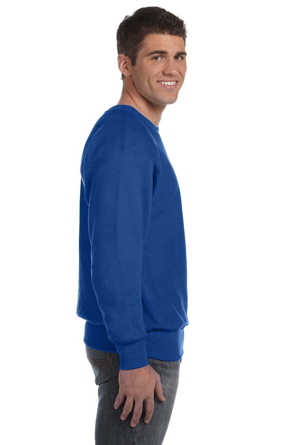 Champion S1049 Mens Crewneck Sweatshirt Royal Blue Side