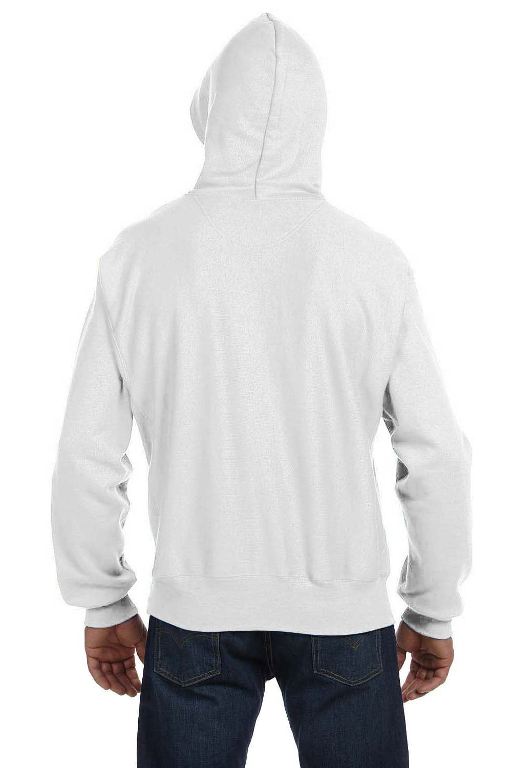 Champion S1051 Hooded Sweatshirt Hoodie White Back