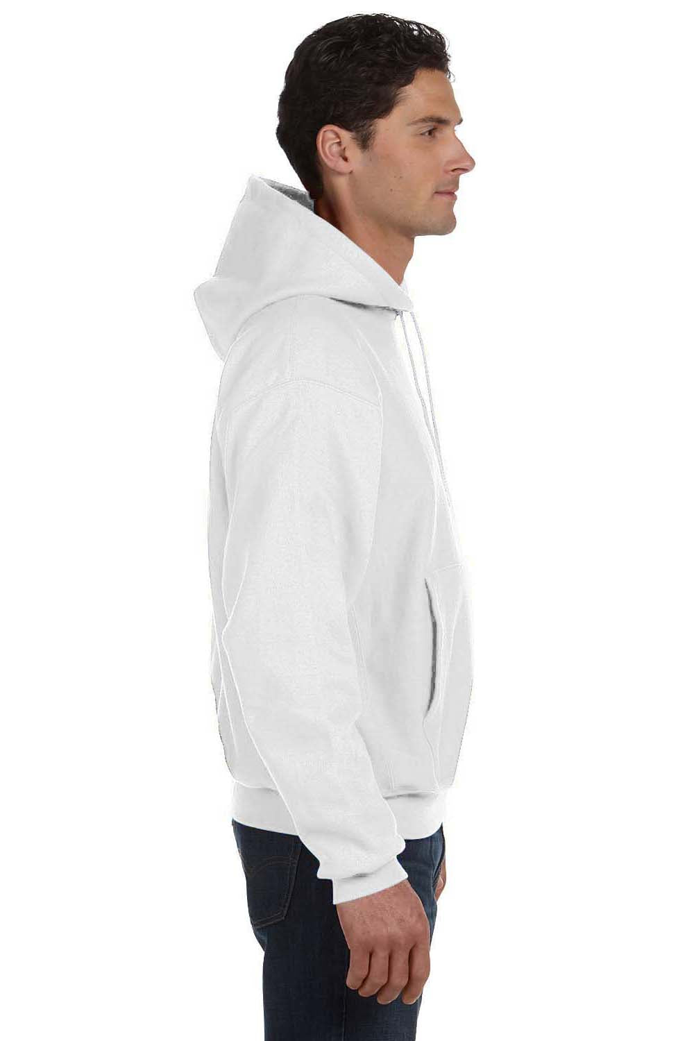 Champion S1051 Hooded Sweatshirt Hoodie White Side