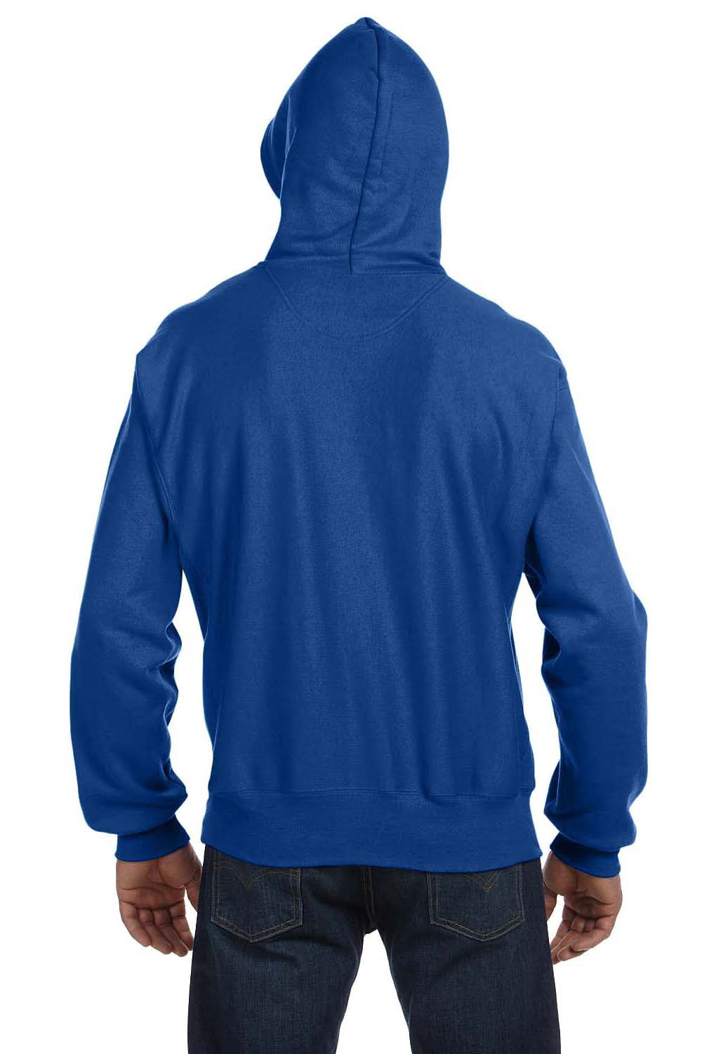Champion S1051 Mens Hooded Sweatshirt Hoodie Royal Blue Back
