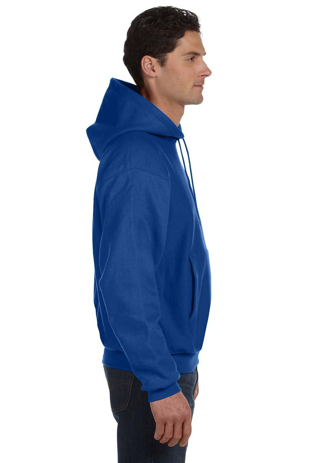 Champion S1051 Mens Hooded Sweatshirt Hoodie Royal Blue Side
