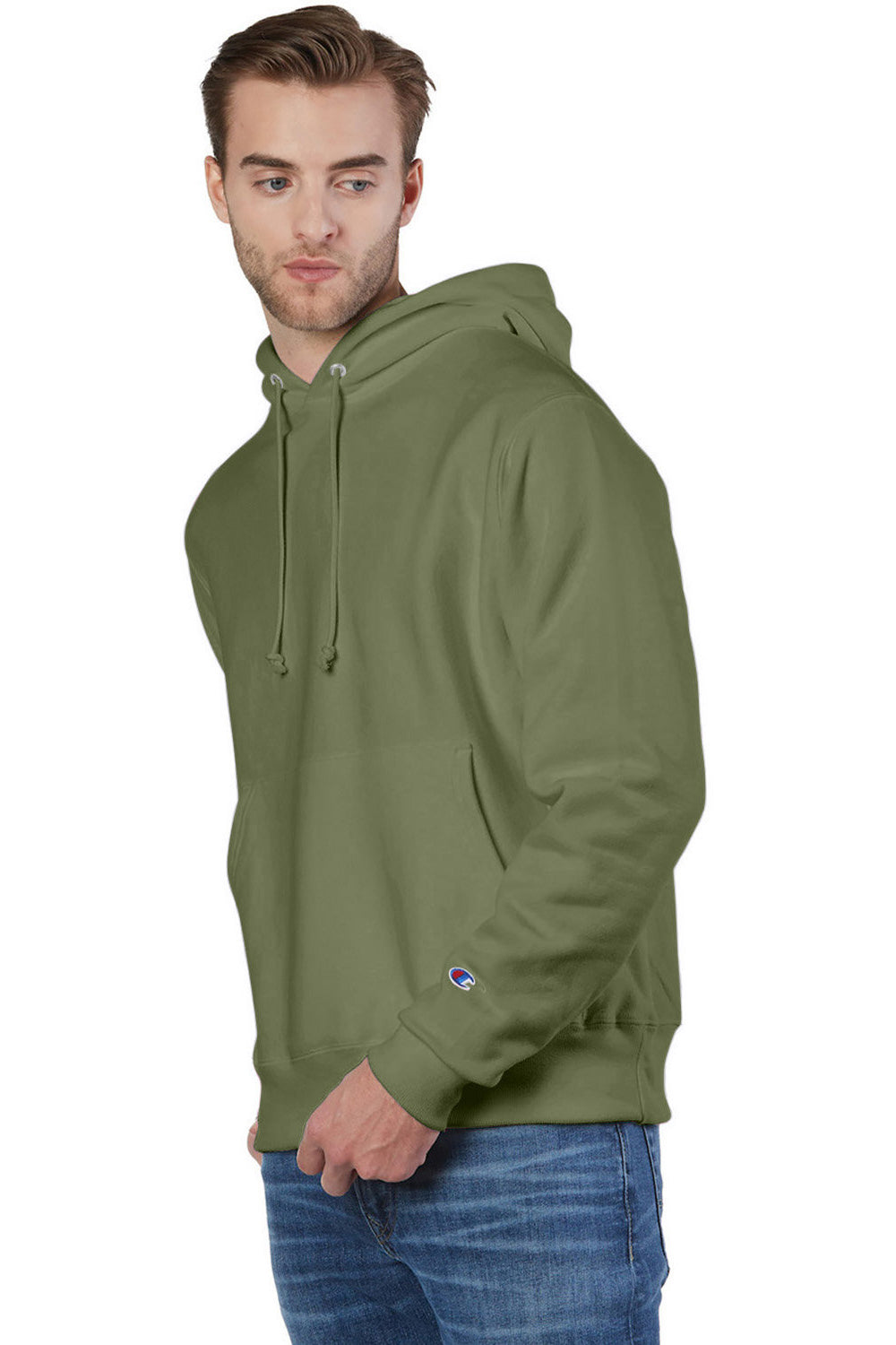 Champion S101/S1051 Mens Hooded Sweatshirt Hoodie Fresh Olive Green 3Q