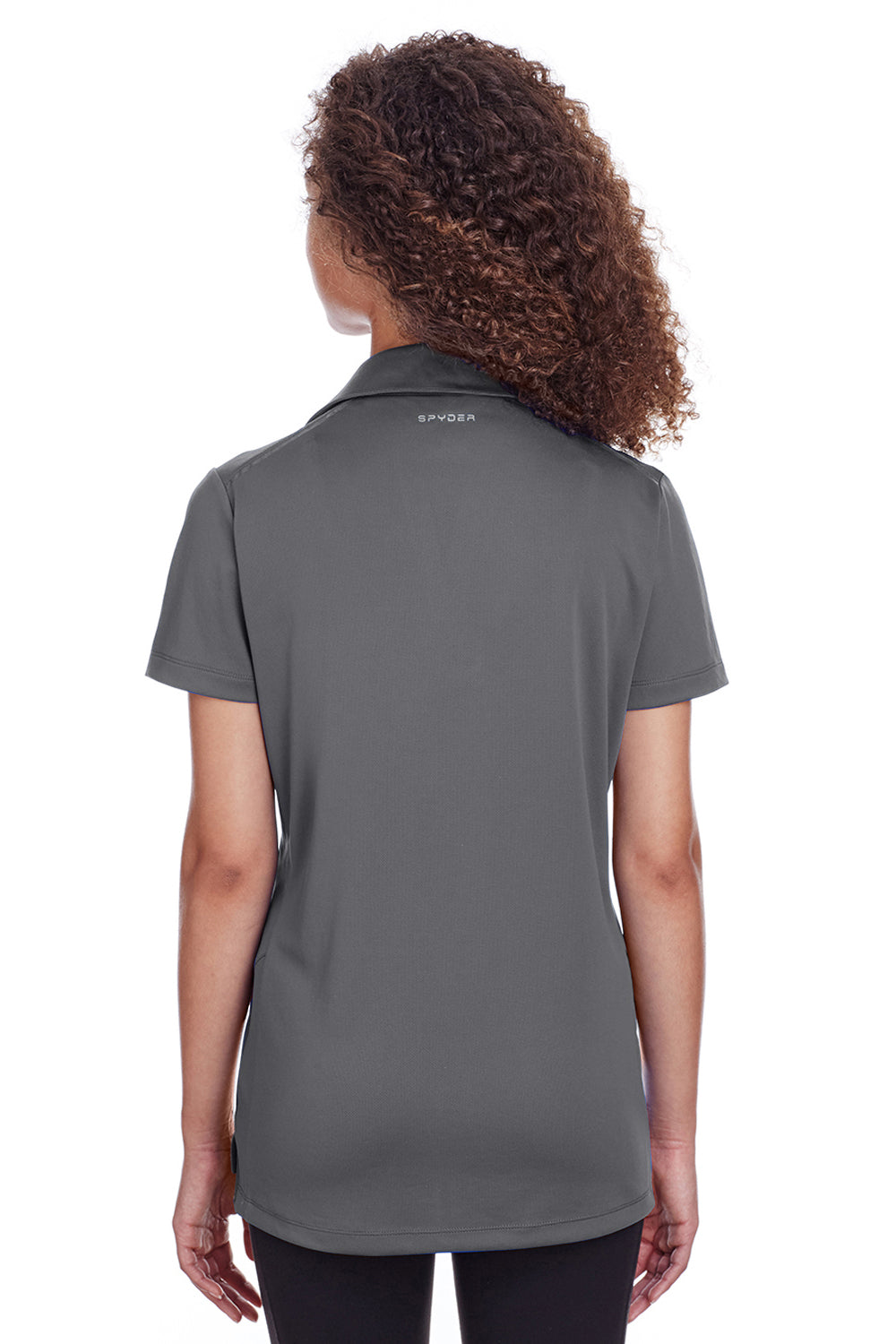 Spyder S16519 Womens Freestyle Short Sleeve Polo Shirt Grey Back