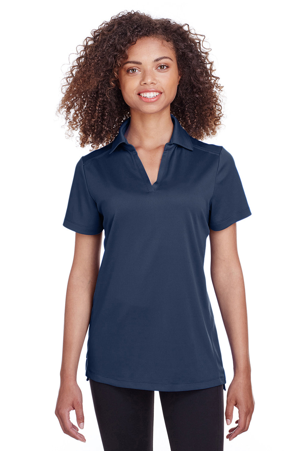 Spyder S16519 Womens Freestyle Short Sleeve Polo Shirt Navy Blue Front