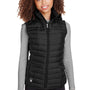Spyder Womens Supreme Full Zip Hooded Puffer Vest - Black