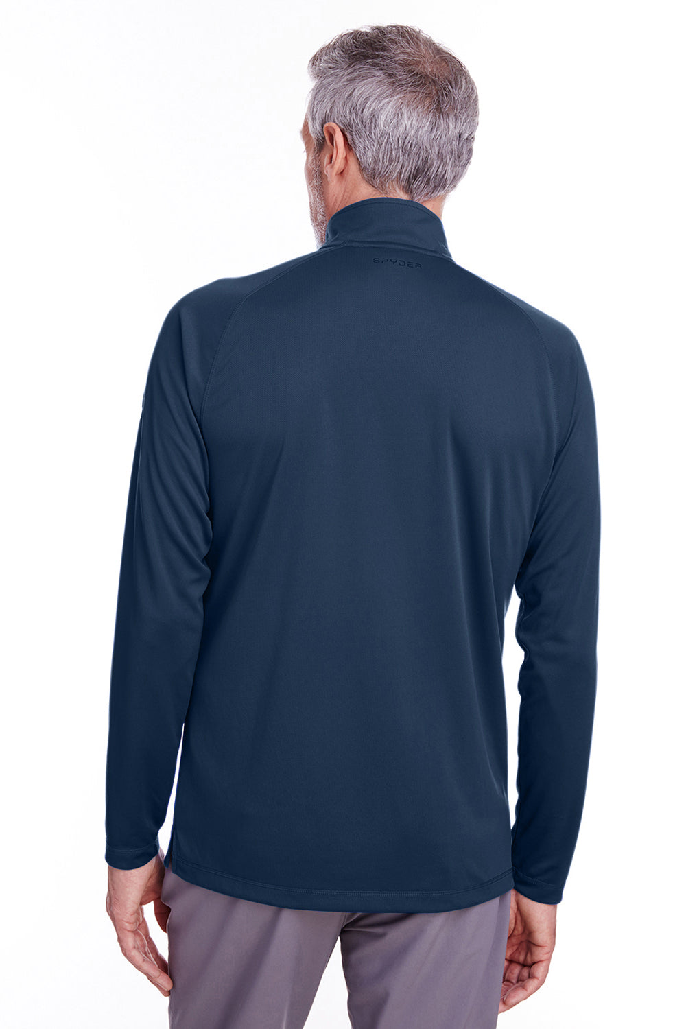 Spyder S16797 Mens Freestyle 1/4 Zip Sweatshirt Navy Blue Back