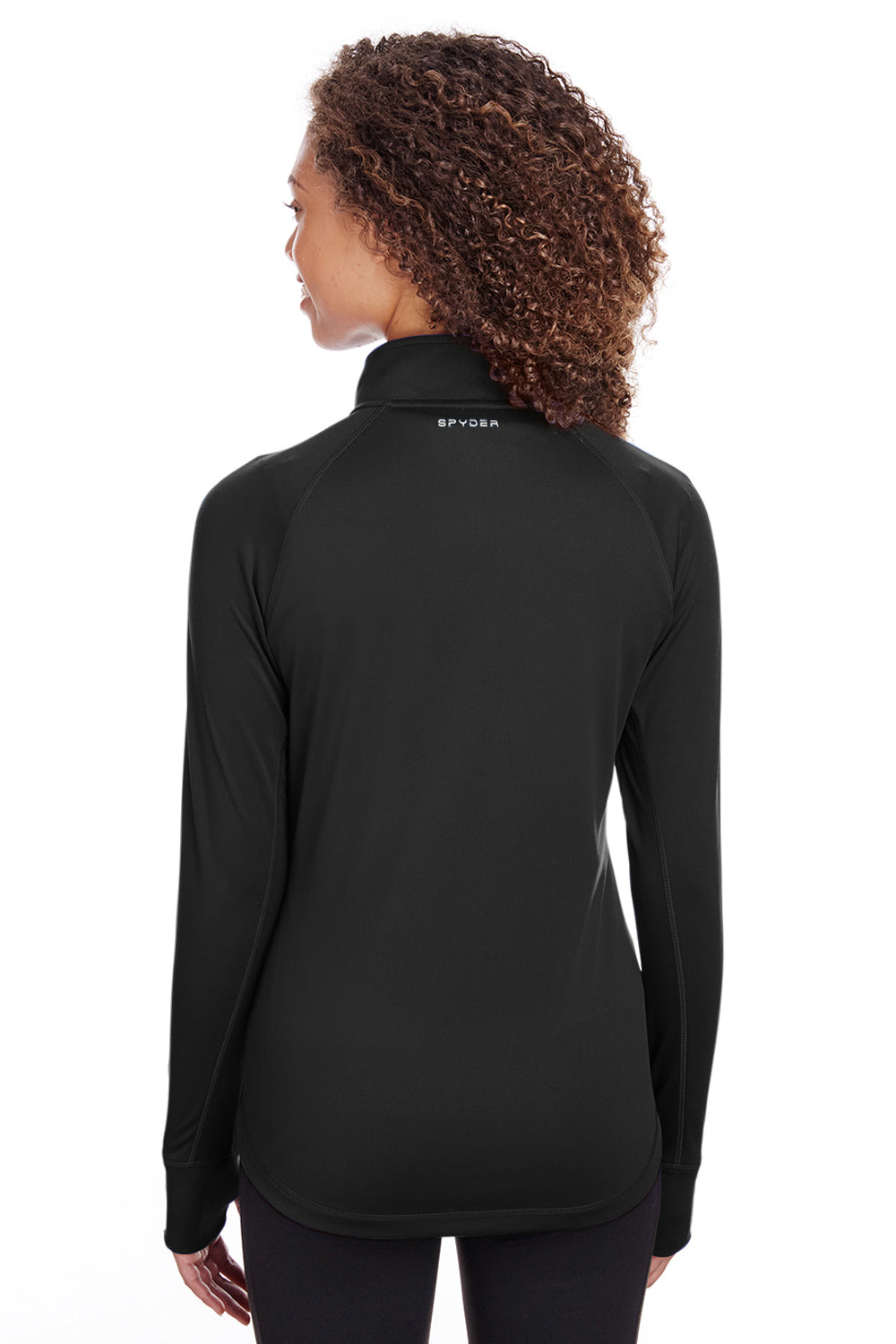 Spyder S16798 Womens Freestyle 1/4 Zip Sweatshirt Black Back
