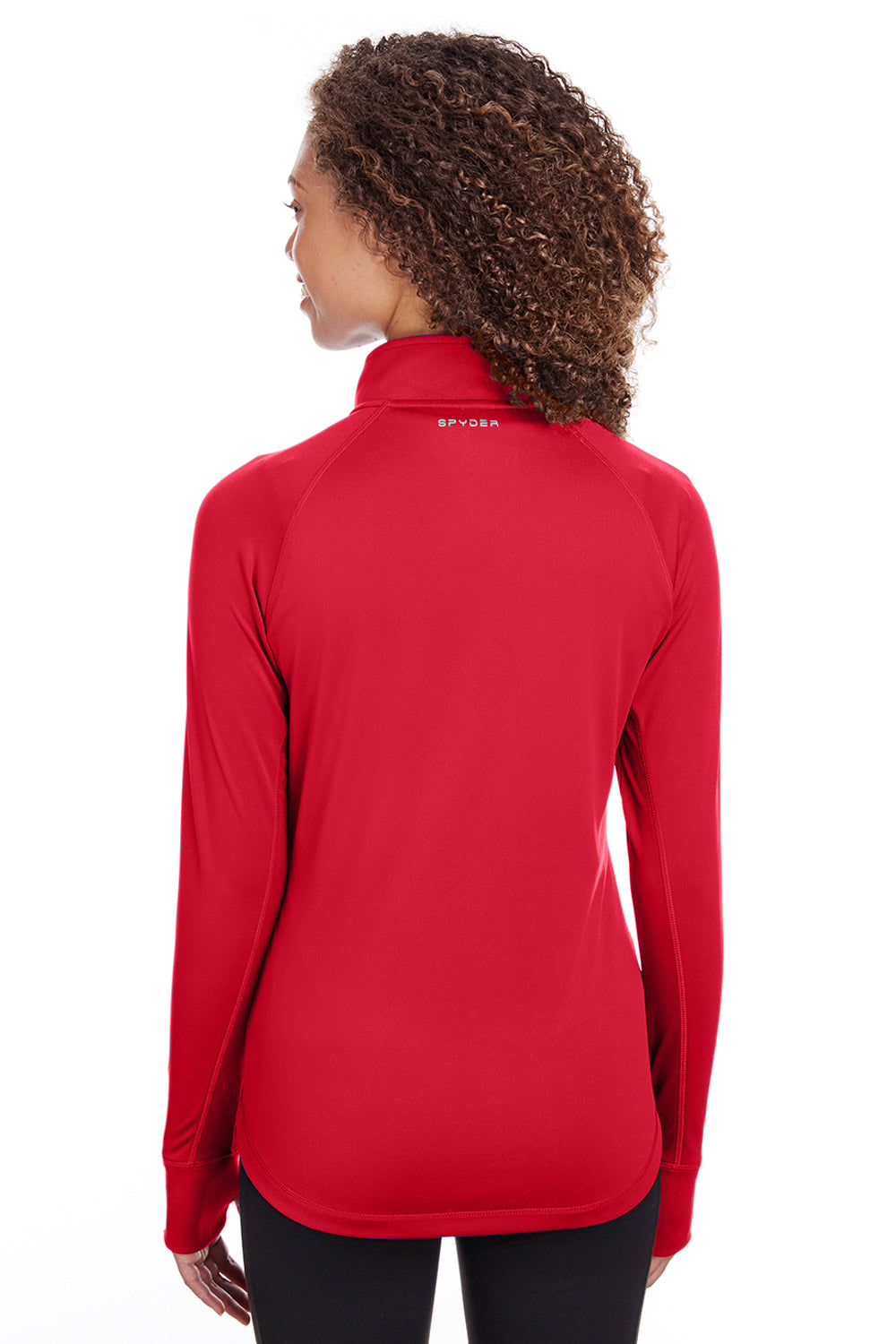 Spyder S16798 Womens Freestyle 1/4 Zip Sweatshirt Red Back