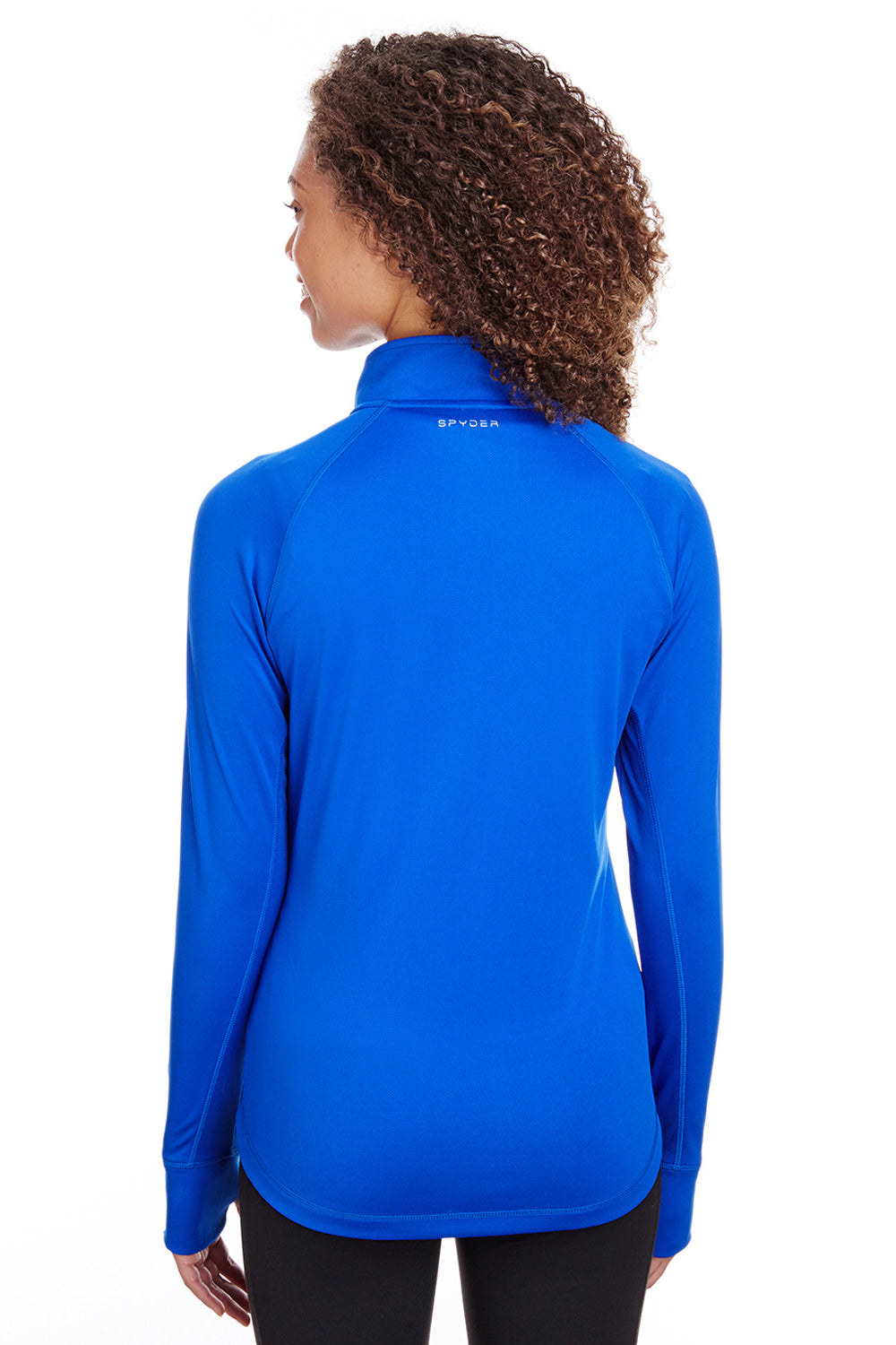 Spyder S16798 Womens Freestyle 1/4 Zip Sweatshirt Royal Blue Back