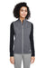 Spyder S17275 Womens Pursuit Full Zip Vest Heather Black/Polar Grey Front