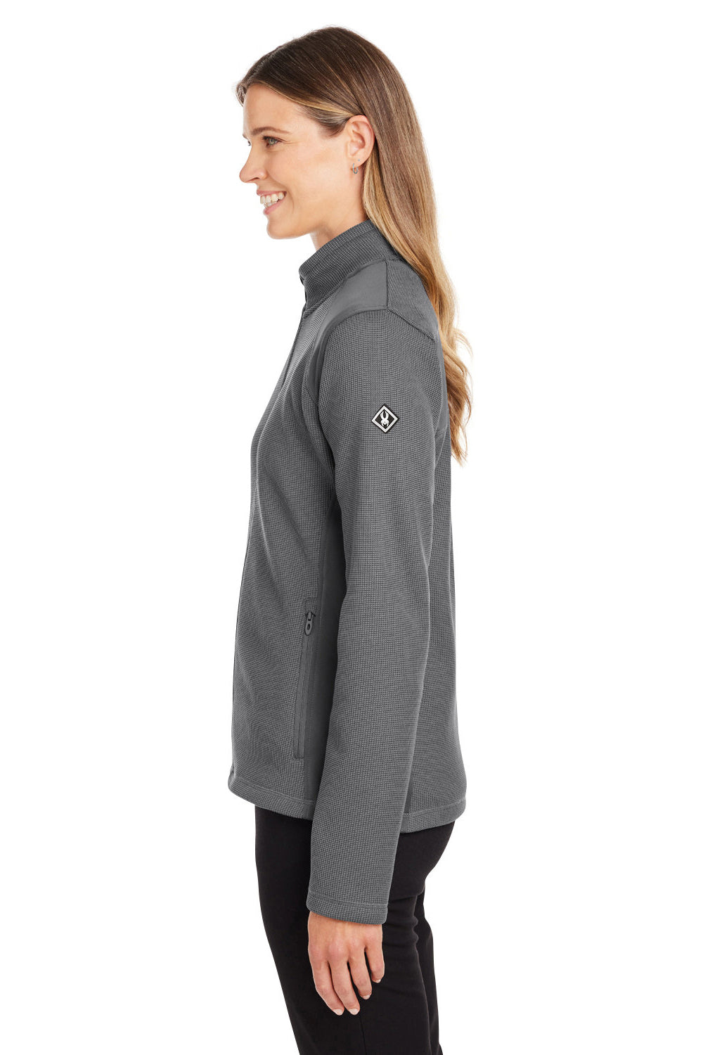 Spyder S17937 Womens Constant Canyon Full Zip Sweater Jacket Polar Grey Side