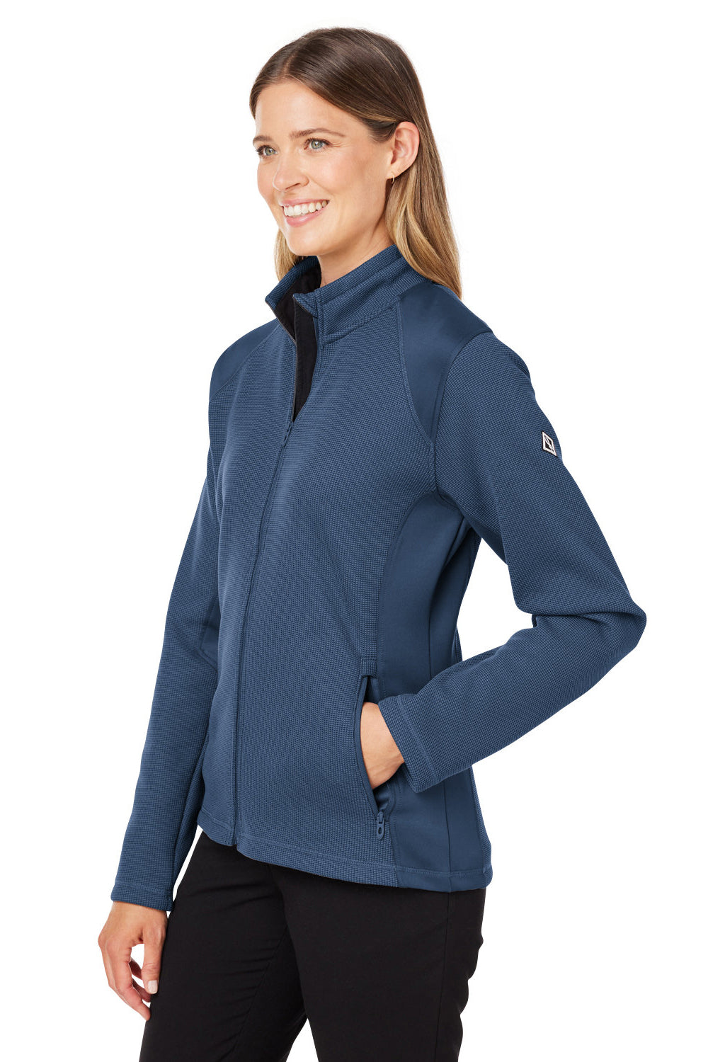 Spyder S17937 Womens Constant Canyon Full Zip Sweater Jacket Frontier Blue 3Q
