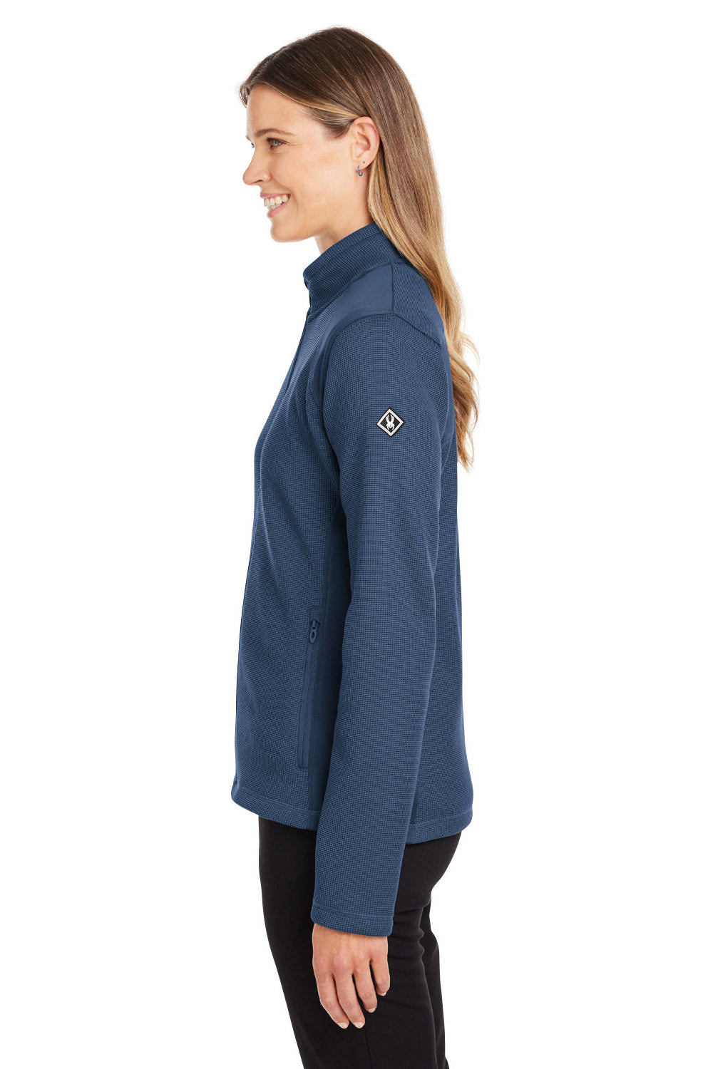 Spyder S17937 Womens Constant Canyon Full Zip Sweater Jacket Frontier Blue Side