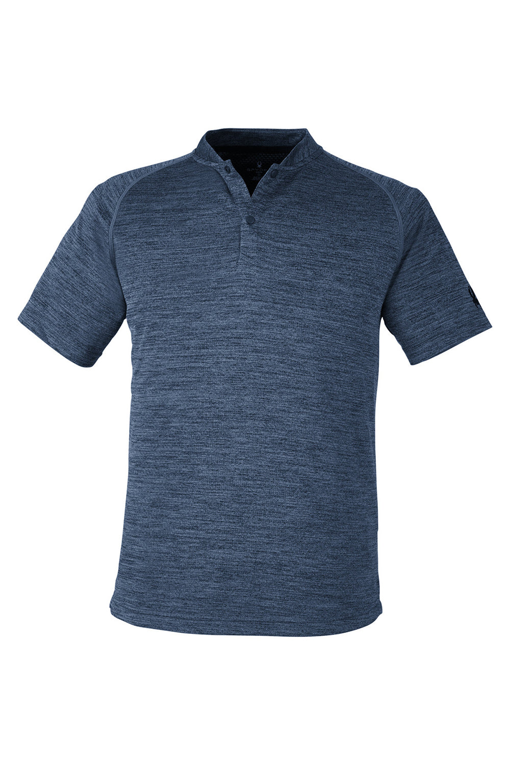 Spyder S17979 Mens Mission Blade Short Sleeve Polo Shirt Frontier Blue Flat Front