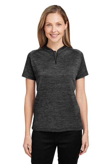 Spyder S17980 Womens Mission Blade Short Sleeve Polo Shirt Black Front